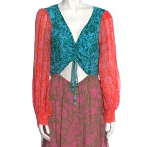 FARM RIO Paisley Print Long Dress